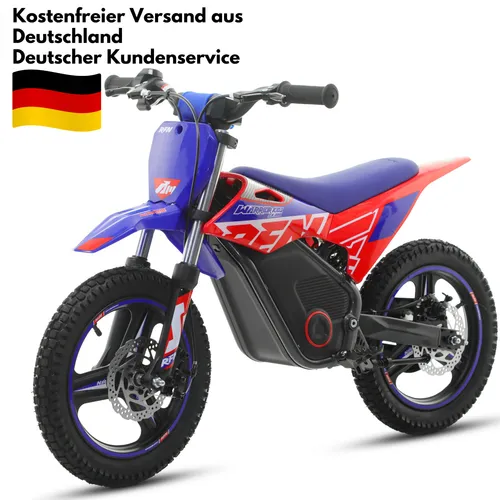 RFN Elektro-Kindermotorrad SX-E150 150W 24V für Kinder 3–6 Jahre - Das RFN Elektro-Kindermotorrad SX-E150 bietet kleinen Fahrern von 3 bis 6 Jahren ein sicheres Fahrerlebnis mit ergonomischem Sitz und zwei Geschwindigkeitsstufen. Ideal für die Entwicklung von Gleichgewicht und Koordination.