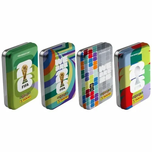 Panini FIFA World Cup 2026 Sticker - Pocket Tin - Offizielle Pocket Tin zur FIFA Fußball-Weltmeisterschaft 2026TM. Enthält 8 Tüten mit insgesamt 56 Stickern und einen exklusiven DFB Special-Sticker. Ideal für unterwegs und perfekt zum Sammeln und Tauschen!