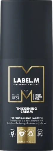 LABEL.M Verdickungscreme 150 ml - Haarstyling - Erleben Sie volles, natürliches Haar mit der Revitaboost-Technologie. Pflegt und glättet jede Haarsträhne für ein beeindruckendes Styling.