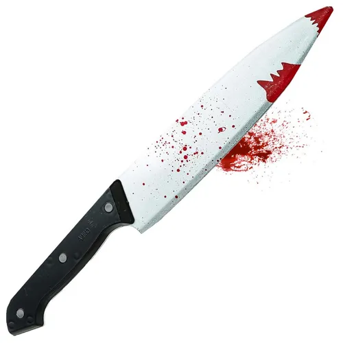 TK Gruppe Kostüm Blutiges Fake Messer mit Blut - als Accesoire - ca. 34 cm