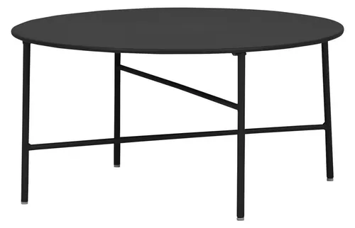 ebuy24 Gartentisch Penny Ø 70 cm - Schwarz - Gartentisch mit eleganten Schwarz, ideal für Garten oder Balkon, leicht und platzsparend mit einem Durchmesser von 70 cm.