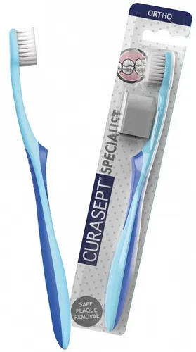 Specialist Ortho Zahnbürste für Träger von festen Zahnspangen - Spezielle Zahnbürste für optimale Reinigung von Zähnen mit festen Zahnspangen. Mit ergonomischem Griff und weichen Borsten für schonende Pflege. Ideal für die tägliche Mundhygiene.