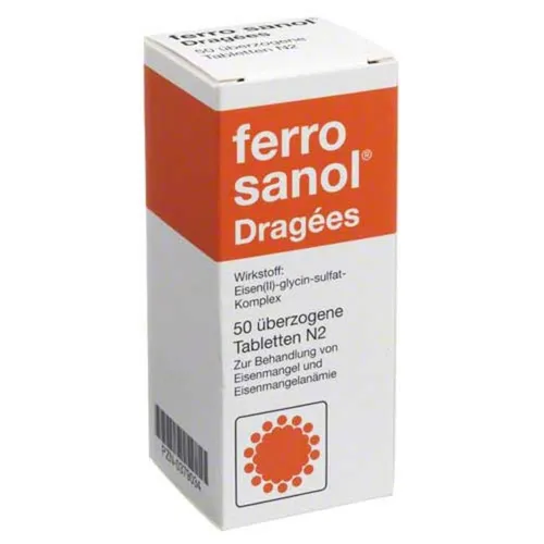 Ferro Sanol 50 ST - Orales Eisenpräparat zur Behandlung von Eisenmangel und Eisenmangelanämie, geeignet für Erwachsene und Kinder ab 6 Jahren. Unterstützt die Blutbildung und verbessert die Vitalität.