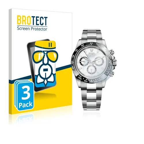 3x BROTECT Panzerfolie Schutzglas für Rolex Cosmograph Daytona (40 mm) Zubehör