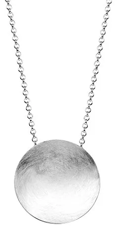 Nenalina Damen Silber Halskette mit Kreisanhänger - Ketten für Damen, elegante 90 cm lange Coin-Trendkette aus hochwertigem 925 Sterling Silber, ideal als Geschenk für besondere Anlässe.