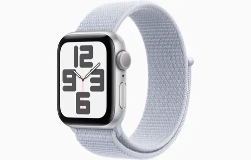 Apple Watch SE (2. Generation) GPS 44 mm - Smartwatch mit Aluminiumgehäuse in Silber, Fitness- und Schlaftracker, Sturzerkennung und CO neutral