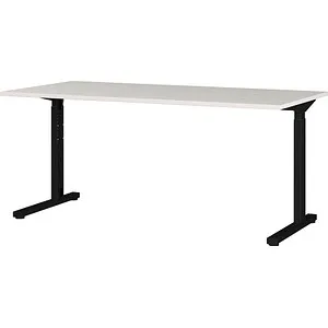 Germania Schreibtisch Profi 3.0 - Höhenverstellbar - Kinderschreibtisch, manuell höhenverstellbar von 70-80 cm, ideal für ergonomisches Lernen, lichtgraue melaminharzbeschichtete Spanplatte, Made in Germany.