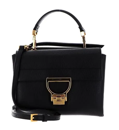 Coccinelle Arlettis Handtasche aus Leder 19 cm in Schwarz - Elegante Umhängetasche aus hochwertigem Leder, perfekt für jeden Anlass und mit stilvollem Design.