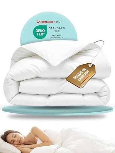 BEFA NATUR Bettdecke Ganzjahr 240x220 cm | Primaloft Bio® | Vegane Daunenalternative - 🛏️ IDEALE WÄRMEREGULIERUNG – Die Ganzjahresdecke mit PrimaLoft Bio-Füllung sorgt für optimalen Schlafkomfort in jeder Jahreszeit. 🌱 NACHHALTIGE FÜLLUNG – Aus recycelten, biologisch abbaubaren Fasern gefertigt und frei von Tierfedern. 🇩🇪 MADE IN GERMANY – Hochwertige Verarbeitung und geprüfte Qualität.