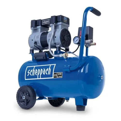 Silentkompressor HC26Si - Ölfreier Kompressor mit 24 l Kessel und max. 8 bar Arbeitsdruck, ideal für geräuschempfindliche Anwendungen und vielseitige Einsatzmöglichkeiten.