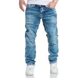 Amaci&Sons Stretch-Jeans Raleigh - Regular Slim blau W30/L32 - Modische Jeans für Business und Casual, aus pflegeleichtem Stretchmaterial für optimalen Tragekomfort und perfekte Passform.