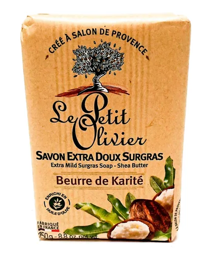 Le Petit Olivier Seife mit Sheabutter 250g - Hochwertige Seife mit Sheabutter und Olivenöl für die sanfte Reinigung von Gesicht, Händen und Körper. Ideal für normale Haut, pflegt und hinterlässt ein angenehmes Hautgefühl.