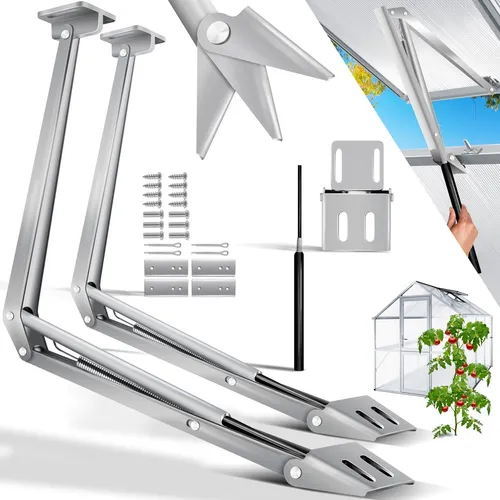 KESSER Automatischer Fensteröffner für Gewächshaus - Gewächshaus-Fensteröffner mit 7,5 kg Hubkraft, ideal für optimale Belüftung und Temperaturregelung in Ihrem Gewächshaus.
