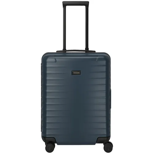 TITAN Overseas Trolley S20 4-Rollen - Midnight Blue - Trolley in Handgepäckgröße mit innovativer Rahmenkonstruktion, kratzresistenter Oberfläche und TSA-Sicherheitsschlössern – ideal für sicheres Reisen.