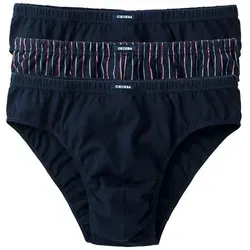 Ceceba Herren Sport 3er Pack Slip, Blau (Navy-red 2550), Large (Herstellergröße: 6) (3erPack)