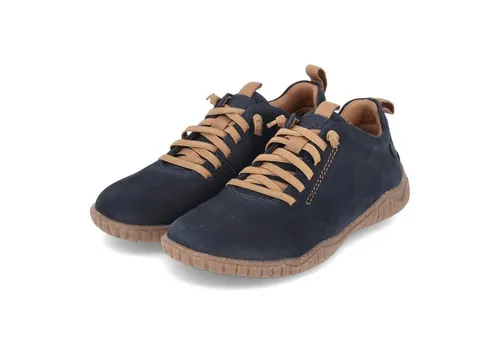 Josef Seibel Wynona 06 Slip-On Sneaker - Bequeme Leder-Sneaker in Blau, Größe 37 EU - Halbschuhe aus hochwertigem Nubukleder mit elastischen Schnürsenkeln und herausnehmbarer Innensohle für optimalen Tragekomfort.