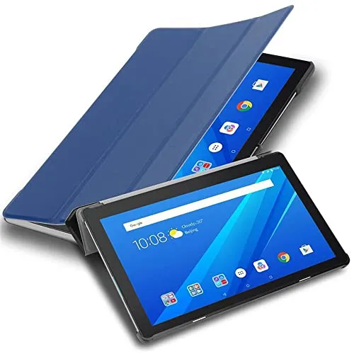 Cadorabo Hülle kompatibel mit Lenovo Tab M10 (TB-X505F) Nicht für HD, FHD, FHD Plus, Plus, HD2 Tablethülle ohne Auto Wake Up aus Kunst Leder Flip Cover Hülle für Lenovo Tab M10 (TB-X505F) in Blau