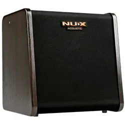 NUX STAGEMAN II Akustikgitarren Verstärker - 80 Watt tragbarer Verstärker mit wiederaufladbarem Akku, ideal für Straßenmusiker und Live-Auftritte.
