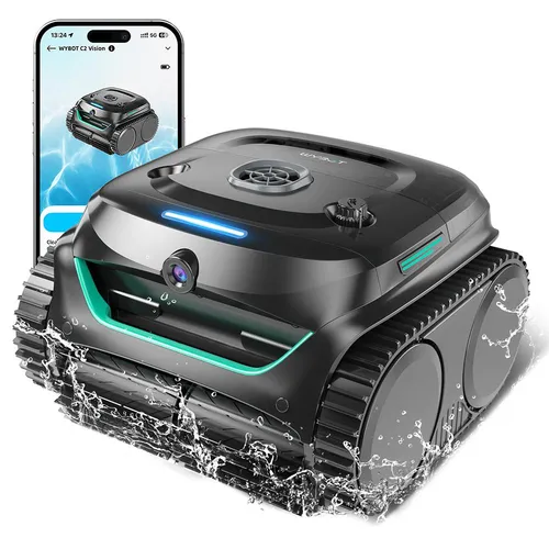 WYBOT C2 Vision Kabelloser Poolroboter - Smart Vision Nav, 180min Laufzeit, App-Steuerung, IPX8
