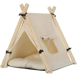 EUGAD Tierhaus Tipi Hundezelt Katzenzelt 45x55x45cm - Tierhäuser für Indoor-Nutzung, pflegeleichtes und weiches Design, ideal für Kätzchen und kleine Hunde wie Chihuahuas.
