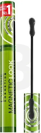 Eveline Magnetic Look Ultra Volume Mascara Wimperntusche für verlängerte und geschwungene Wimpern Black 10 ml