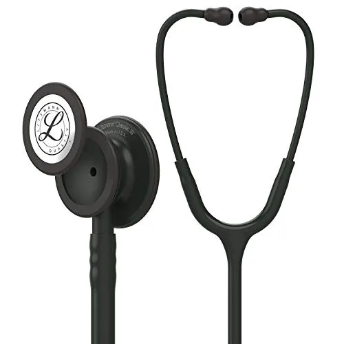 Littmann 3M Classic III Stethoskop Black-Edition 69 cm - Stethoskop in eleganter schwarzer Ausführung, bietet präzise Klangübertragung für professionelle Anwendungen.
