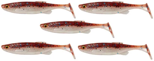Savage Gear Kunstköder Gummifische Duft 5 St. - FAT MINNOW T-TAIL 10,5cm 11gramm ver. Farben, Rasselschlitz