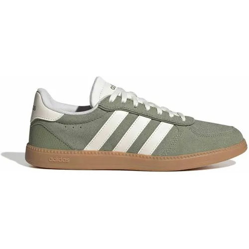 Adidas Damen BREAKNET Sleek Schuhe, Tent Green/Core White/Gum 3, 39 1/3 EU - Stylische Damen Sneaker mit regulärer Passform, aus hochwertigem Leder und Synthetik. Für optimalen Tragekomfort und Langlebigkeit. Ideal für den Alltag.