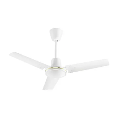 Helios DVW90 Deckenventilator, Metall, weiß 3-Blatt-Laufrad, 900mm - Ventilatoren: Robuster Deckenventilator in klassischem Design mit wartungsfreiem Motor für leisen Dauerbetrieb und vibrationsarmen Lauf.