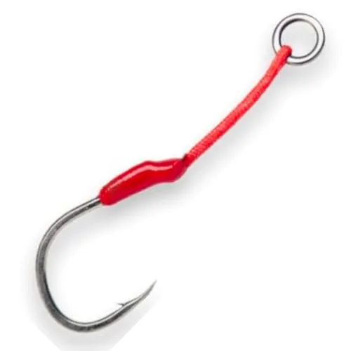 Savage Gear Single Bloody Assist Hook J Größe 1/0 bis 4/0 4 Stück Beifängerhaken (4/0)