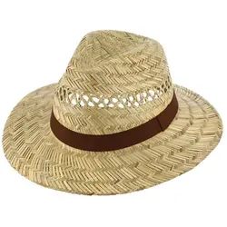 fiebig Traveller Strohhut mit Ripsband – Sommerhut mit breiter Krempe (61-XL, Natur) - HOCHWERTIGER Sommerhut aus 100% Naturstroh, ideal für sonnige Tage. Mit breiter Krempe von 6,5 cm bietet er optimalen Schutz vor Sonnenstrahlen und sorgt für ein angenehmes Tragegefühl.