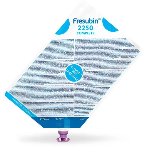 Fresubin Complete 2250 - Hochkalorische Sondennahrung - Nahrungsergänzungsmittel für Diätmanagement, glutenfrei und laktosearm, ideal bei Mangelernährung. Inhalt: 5x1.500ml, neutraler Geschmack.