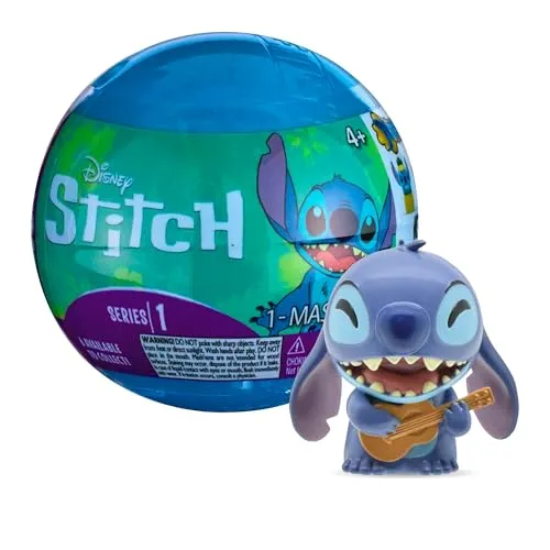 Mash'Ems 52130 Lilo & Stitch Disney, Squishy Figuren, 6 zum Sammeln, Stile können variieren, Mehrfarbig