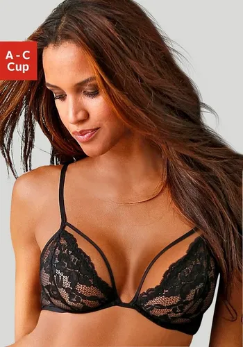 LASCANA Bügel-BH aus Spitze und Zierbänder, sexy Dessous, Reizwäsche