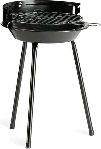 LANDMANN Mobiler Holzkohle-Rundgrill für 2-3 Personen - Grills: Kompakter Holzkohlegrill mit höhenverstellbarem Grillrost und praktischem Windschutz – ideal für Camping und spontane Grillpartys.