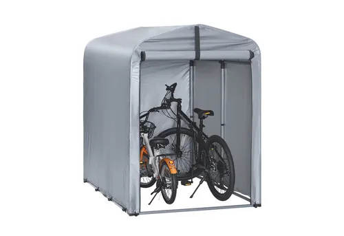 SoBuy Gerätehaus KLS11 - Praktische Fahrradgarage - Geräteschuppen mit UV- und Regenschutz, ideal zum Schutz Ihrer Fahrräder. Leichtes Aluminium und PE-Material, kompakte Maße für jeden Garten.