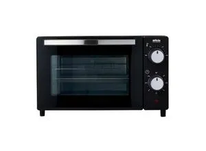 Silva Homeline Minibackofen - Küchengeräte, kompakter Minibackofen mit herausnehmbarem Krümelblech, Timer und akustischem Signal für einfaches Kochen und Backen.