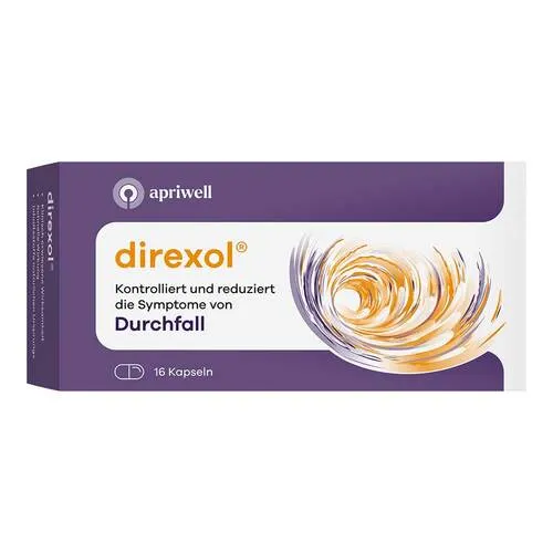 DIREXOL Hartkapseln gegen Durchfall - 16 St. - DIREXOL Hartkapseln, 16 St. für schnelle Linderung bei Durchfall. Ideal für unterwegs, einfach zu dosieren und für den täglichen Gebrauch geeignet.