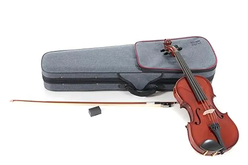 GEWApure Violingarnitur EW Ebenholz 4/4 – Spielfertig für Anfänger - Komplett spielfertige Violingarnitur 4/4 mit hochwertigen Materialien, ideal für Anfänger und Musikschüler. Enthält Violine, Bogen, Kolophonium und leichtes Etui für optimalen Schutz.