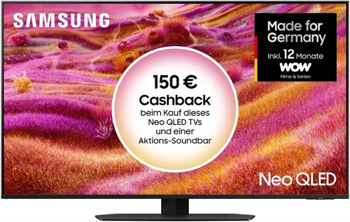 Samsung GQ43QN93FAT 108 cm (43") Neo QLED-TV - Mini LED-TV bis 51" (129cm) mit beeindruckendem Neo QLED-Display für lebendige Farben und tiefes Schwarz, ideal für Heimkino-Erlebnisse.