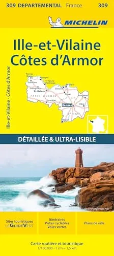 Cotes-d'Armor, Ille-et-Vilaine - Michelin Local Map 309
