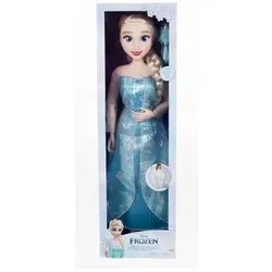Disney Gefrorene Elsa Puppe 80cm - Anzieh- & Modepuppen, hochwertige 80 cm große Elsa Puppe aus Disney's Frozen, ideal für kreative Rollenspiele und unvergessliche Abenteuer.
