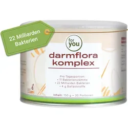 For You Darmflora Komplex Pulver - Arzneimittel zur Stärkung der Darmflora mit 22 Milliarden probiotischen Bakterien und präbiotischen Ballaststoffen für ein besseres Bauchgefühl und mehr Wohlbefinden.