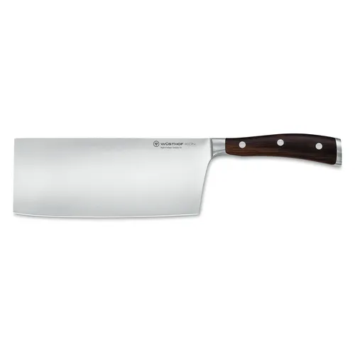 Wüsthof Ikon Chinesisches Kochmesser 18 cm - Hochwertiges Küchenmesser aus Solingen, perfekt für präzises Schneiden von Fleisch, Fisch und Gemüse. Ergonomischer Griff aus Grenadill-Holz sorgt für besten Komfort.