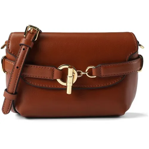 Lauren Ralph Lauren Blaike Small Umhängetasche - Damen - Elegante Umhängetasche aus feinem, genarbtem Rindsleder in stilvollem Braun. Ideal für den täglichen Gebrauch und schickes Styling.