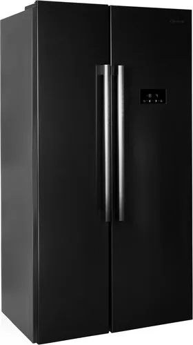 BAUKNECHT Side-by-Side SBS C90 BL - 177 cm hoch, 91 cm breit - Kühlschrank mit großem Kühlvolumen von 347 l und Gefriervolumen von 185 l, energieeffizient mit Klasse C, ideal für große Haushalte.