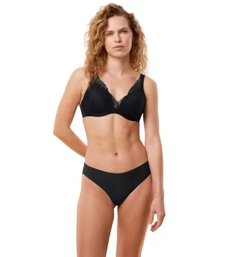 Triumph Body Make-Up Illusion Lace WP BH Damen, Schwarz, 90B - Funktionsunterwäsche mit gepolstertem Bügel-BH für ein perfektes Dekolleté. Flexibles Design und integrierte Kissen sorgen für optimalen Halt und eine wunderschöne Silhouette.