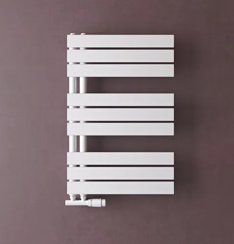 doporro Badheizkörper 440 Watt - Handtuchwärmer mit Seitenanschluss - Heizkörper für Badezimmer, energieeffizient mit exzellenter Wärmeleitung und hoher Korrosionsbeständigkeit. Ideal für Warmwasser- und Elektroheizsysteme.