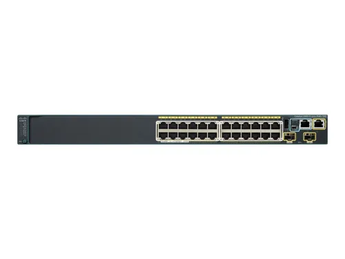 Cisco WS-C2960S-24TD-L Switch - 24 Anschlüsse managed - Netzwerk-Switch mit 24 Anschlüssen, ideal für zuverlässige Gigabit-Netzwerke und ausgestattet mit Secure Shell (SSH) für hohe Sicherheit.