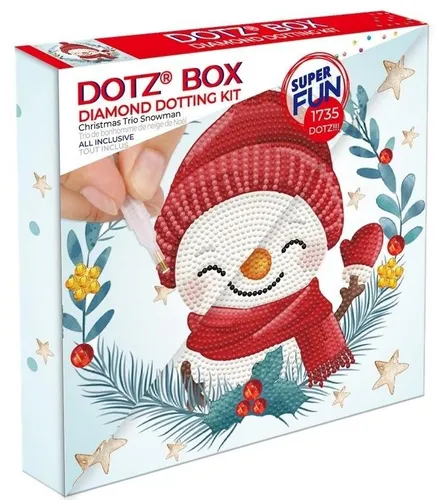 Diamond Dotz Box - Weihnachts-Trio Schneemann
